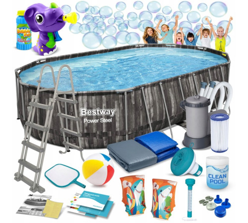 Басейн каркасний 18в1 Bestway 5611R 610 х 366 х 122 см