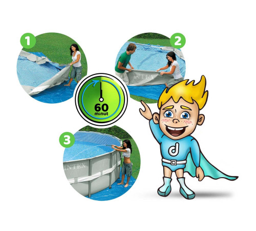 Басейн каркасний 21в1 INTEX 26732, 549 х 122 см, сірий