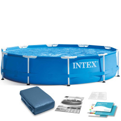 Басейн каркасний 2в1 INTEX 28200, 305 х 76 см, синій