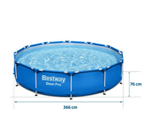 Басейн каркасний 15в1 Bestway 56681, 366 x 76 см Басейн каркасний 15в1 Bestway 56681, 366 x 76 см