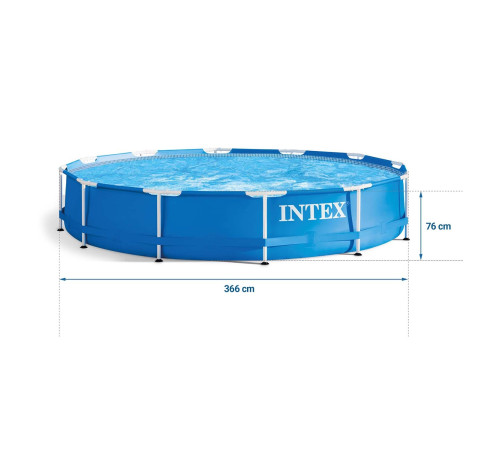 Басейн каркасний 16в1 INTEX 28212, 366 x 76 см + машина для створення бульбашок