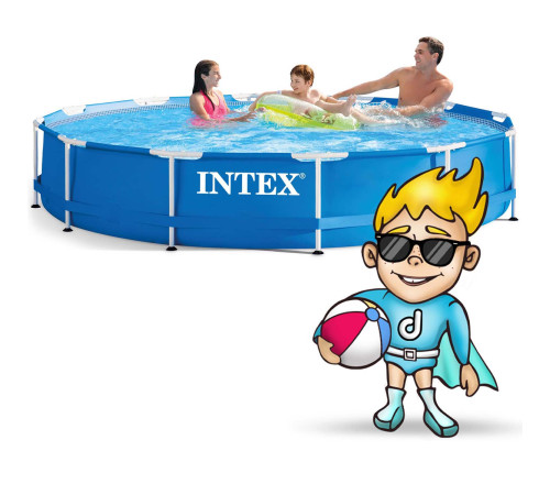 Басейн каркасний 16в1 INTEX 28212, 366 x 76 см + машина для створення бульбашок