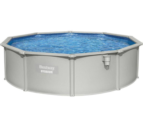 Басейн каркасний Bestway Hydrium з аксесуарами, 460 x 120 см, світло-сірий