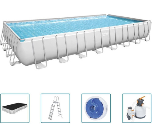 Басейн каркасний прямокутний 5в1 Bestway 56623 Power Steel 956 x 488 см Басейн каркасний прямокутний 5в1 Bestway 56623 Power Steel 956 x 488 см