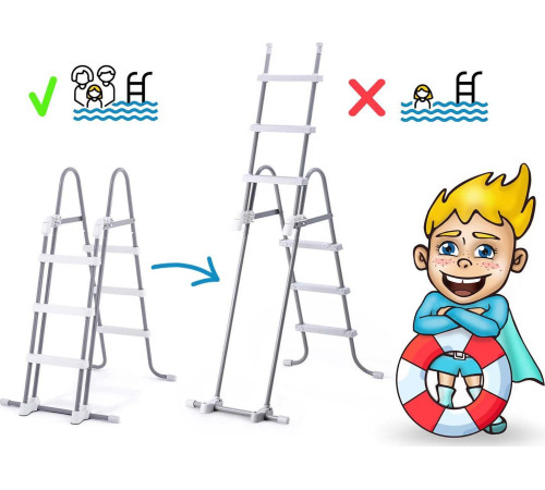 Басейн каркасний прямокутний 4в1 INTEX 26788, 400 x 200 x 100 см, сірий