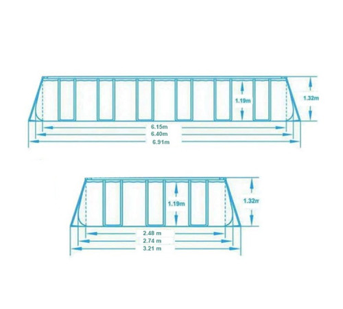 Басейн каркасний 12в1 Bestway 5612B 640 х 274 х 132 см