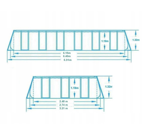 Басейн каркасний 12в1 Bestway 5612B 640 х 274 х 132 см