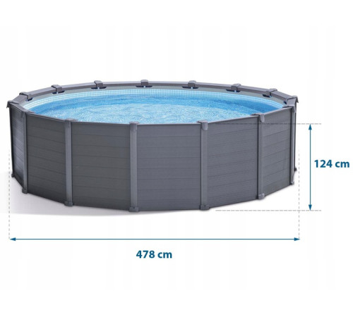 Basen ogrodowy panelowy 478 x 124 cm 12w1 INTEX 26384