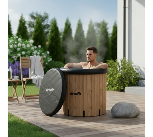 Ванна крижана VIRTUFIT XXL 80 х 80 х 75 см 375 л, коричнева