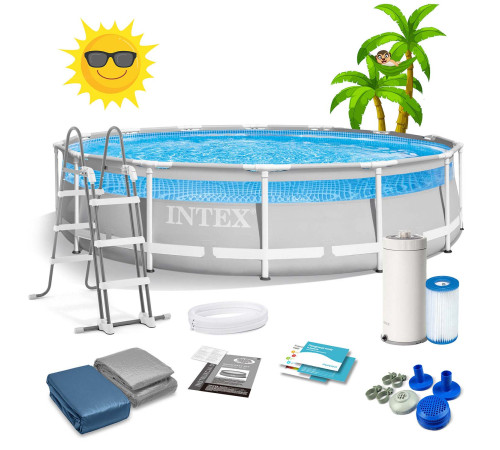 Basen ogrodowy stelażowy 427 x 107 cm 12w1 INTEX 26722