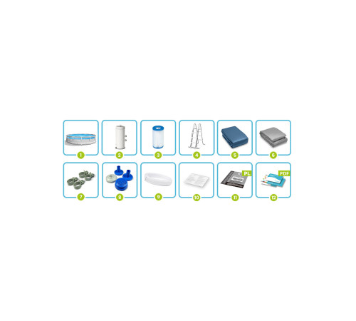 Basen ogrodowy stelażowy 427 x 107 cm 12w1 INTEX 26722