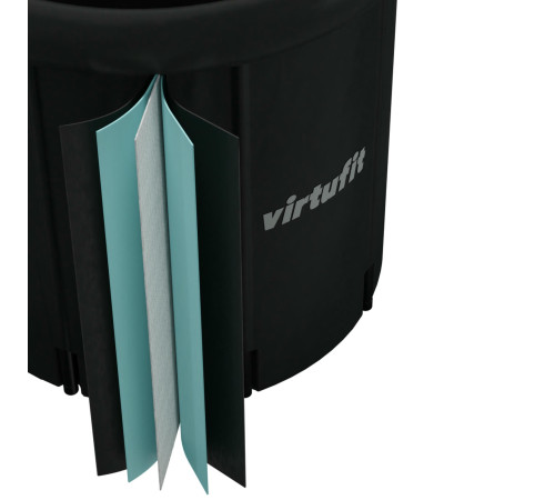Ванна крижана VIRTUFIT XXL 80 x 80 x 75 см 375 л, чорна