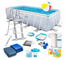 Basen ogrodowy stelażowy 400 x 200 x 100 cm zestaw 18w1 INTEX 26780
