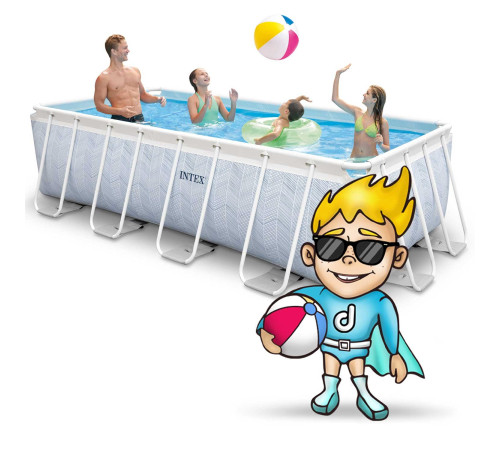 Basen ogrodowy stelażowy 400 x 200 x 100 cm zestaw 18w1 INTEX 26780