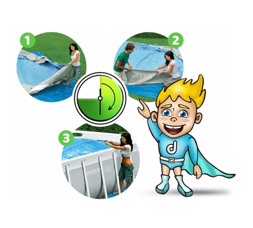 Basen ogrodowy stelażowy 400 x 200 x 100 cm zestaw 18w1 INTEX 26780