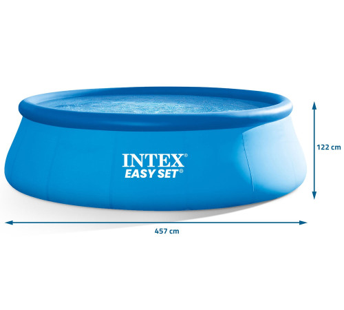 Басейн надувний 12в1 INTEX 26168, 457 x 122 см, блакитний