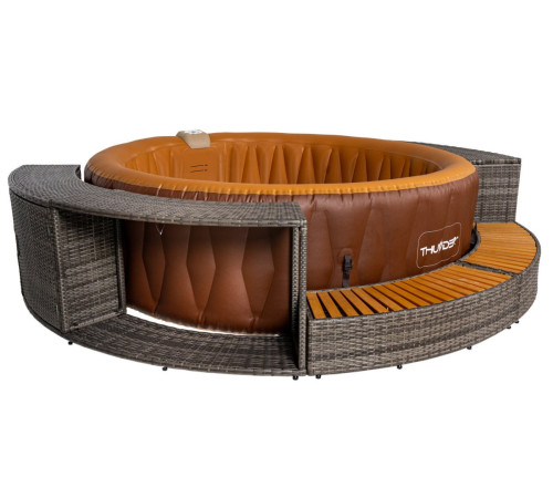 Джакузі-SPA надувне Thunder MOCHA 6-місне + сірі меблі з ротанга – 8 шт Джакузі-SPA надувне Thunder MOCHA 6-місне + сірі меблі з ротанга – 8 шт