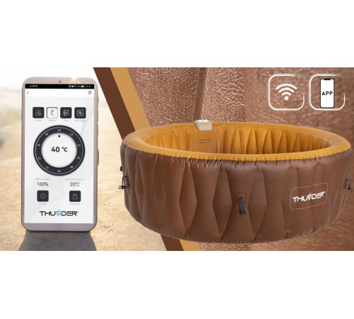 Джакузі-SPA надувне Thunder MOCHA 6-місне + сірі меблі з ротанга – 8 шт Джакузі-SPA надувне Thunder MOCHA 6-місне + сірі меблі з ротанга – 8 шт