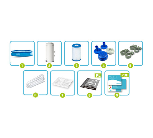 Basen ogrodowy rozporowy 457 x 84 cm 9w1 INTEX 28158