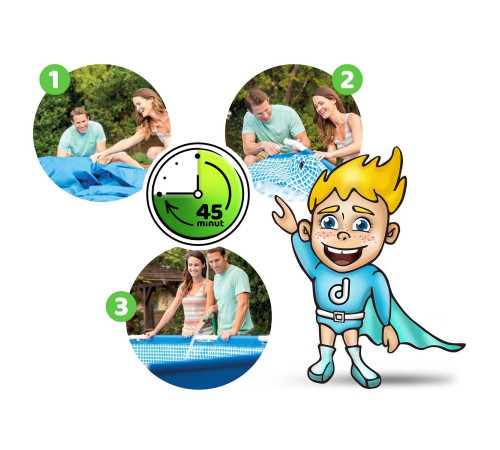 Basen ogrodowy stelażowy 457 x 107 cm 21w1 INTEX 26724