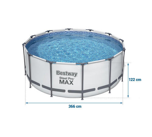 Басейн каркасний 6в1 Bestway 56420, 366 x 122 см Басейн каркасний 6в1 Bestway 56420, 366 x 122 см