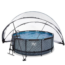 Басейн каркасний EXIT з накриттям 360 х 122 см 