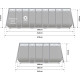 Басейн каркасний прямокутний 18в1 Avenli Garden 549x305x122 см KIT - сірий