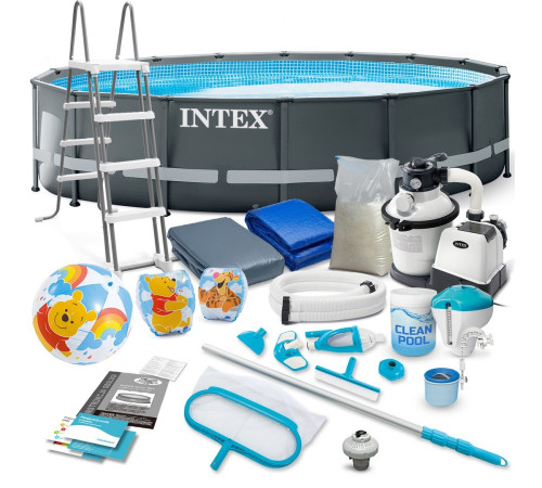 Басейн каркасний 20в1 Intex 26326 488 х 122 см з самокатом Soke GO