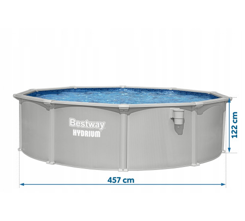 Басейн каркасний 13в1 Bestway Hydrium 56384 457 х 122 см