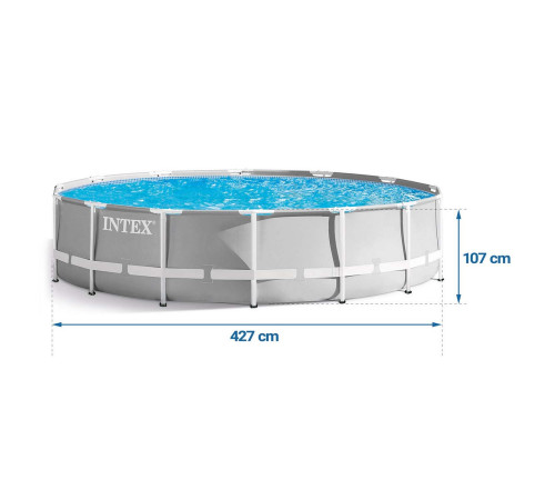 Басейн каркасний 17в1 INTEX 26720, 427 x 107 см, сірий