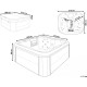 Джакузі-SPA садове Beliani Arcelia 180 см х 80 см, 4-місне
