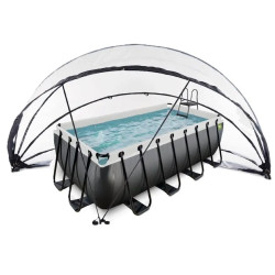 Басейн каркасний прямокутний EXIT із наземним куполом 400 x 200 x 122 см 