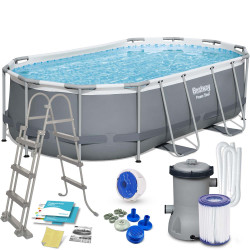 Басейн каркасний овальний 11в1 Bestway 56620, 427 x 250 x 100 см  