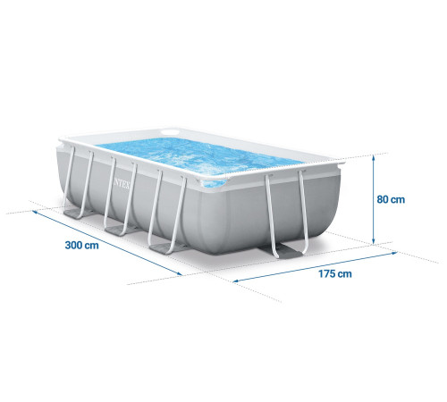 Басейн каркасний прямокутний 18в1 INTEX 26784, 300 x 175 x 80 см