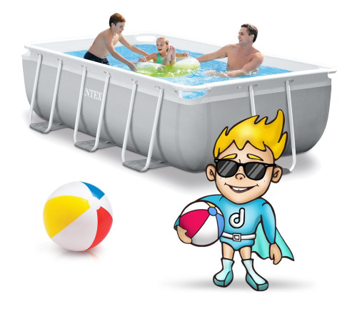 Басейн каркасний прямокутний 18в1 INTEX 26784, 300 x 175 x 80 см