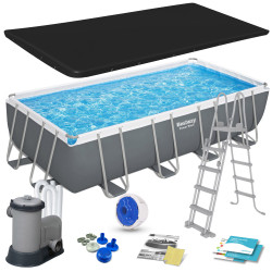 Басейн каркасний прямокутний 12в1 Bestway 56465, 549 x 274 x 122 см