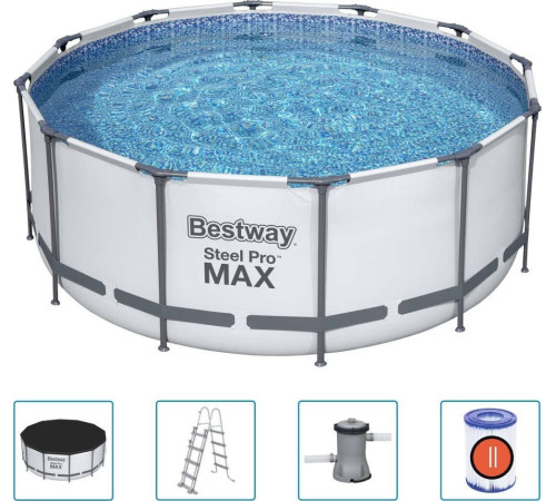 Басейн каркасний Bestway 92833 Steel Pro MAX 366 см - білий Басейн каркасний Bestway 92833 Steel Pro MAX 366 см - білий