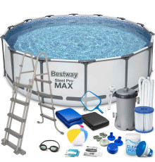Басейн каркасний 18в1 Bestway 56438, 457 x 122 см  + машина для створення бульбашок