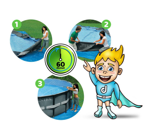 Basen ogrodowy stelażowy 549 x 132 cm 21w1 INTEX 26330