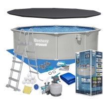 Basen ogrodowy panelowy całoroczny 457 x 122 cm 13w1 Bestawy 56384
