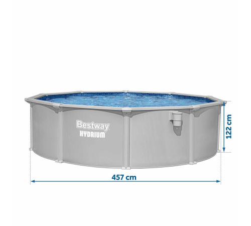 Basen ogrodowy panelowy całoroczny 457 x 122 cm 13w1 Bestawy 56384