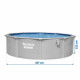 Basen ogrodowy panelowy całoroczny 457 x 122 cm 13w1 Bestawy 56384