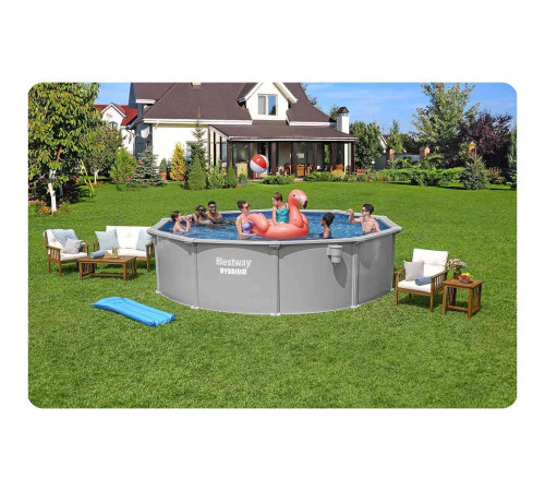 Basen ogrodowy panelowy całoroczny 457 x 122 cm 13w1 Bestawy 56384