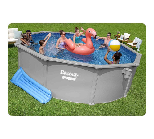 Basen ogrodowy panelowy całoroczny 457 x 122 cm 13w1 Bestawy 56384