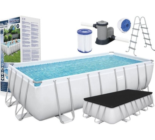 Басейн каркасний прямокутний Bestway 56465, 549 x 274 см - білий