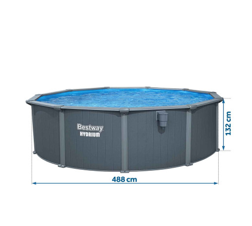 Basen ogrodowy panelowy całoroczny 488 x 132 cm 13w1 Bestawy 561CU