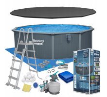 Basen ogrodowy panelowy całoroczny 488 x 132 cm 13w1 Bestawy 561CU