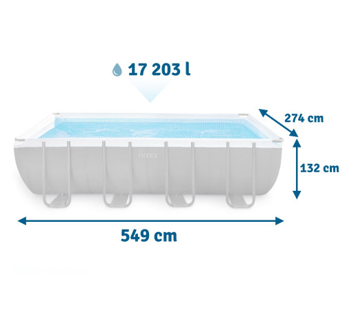 Basen ogrodowy stelażowy 549 x 274 x 132 cm 18w1 INTEX 26356