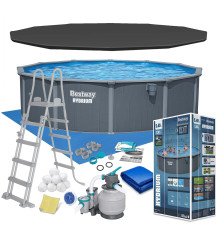 Basen ogrodowy panelowy całoroczny 549 x 132 cm 13w1 Bestawy 561CS