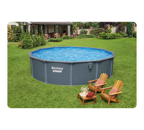 Basen ogrodowy panelowy całoroczny 549 x 132 cm 13w1 Bestawy 561CS